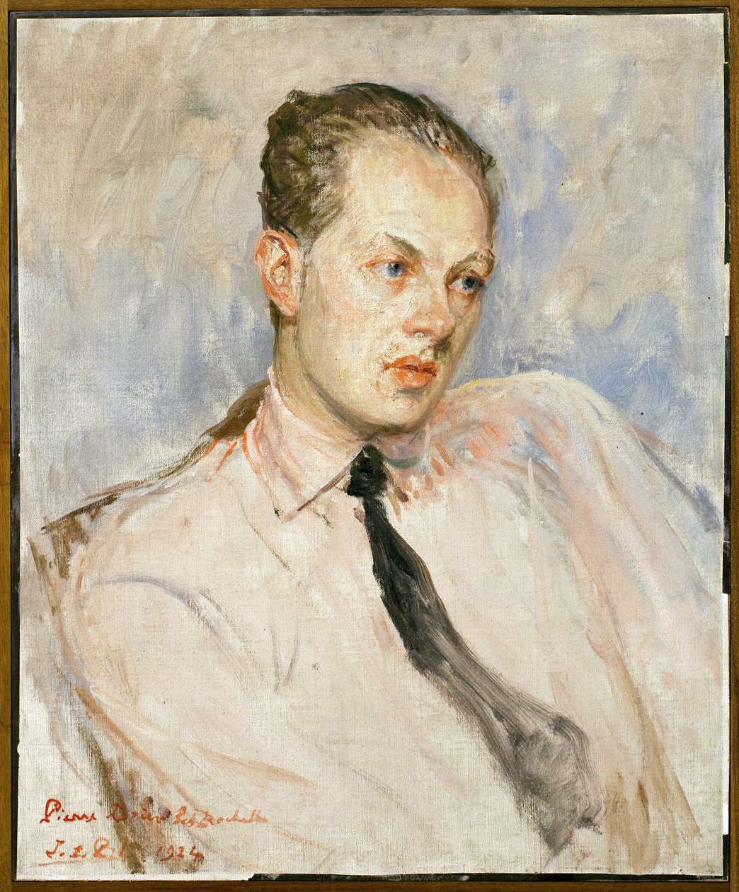 Studie til portrættet af Pierre Drieu La Rochelle (1893-1945). Maleri af Jacques Emile Blanche (1861-1942), olie på lærred af Jacques Emile Blanche