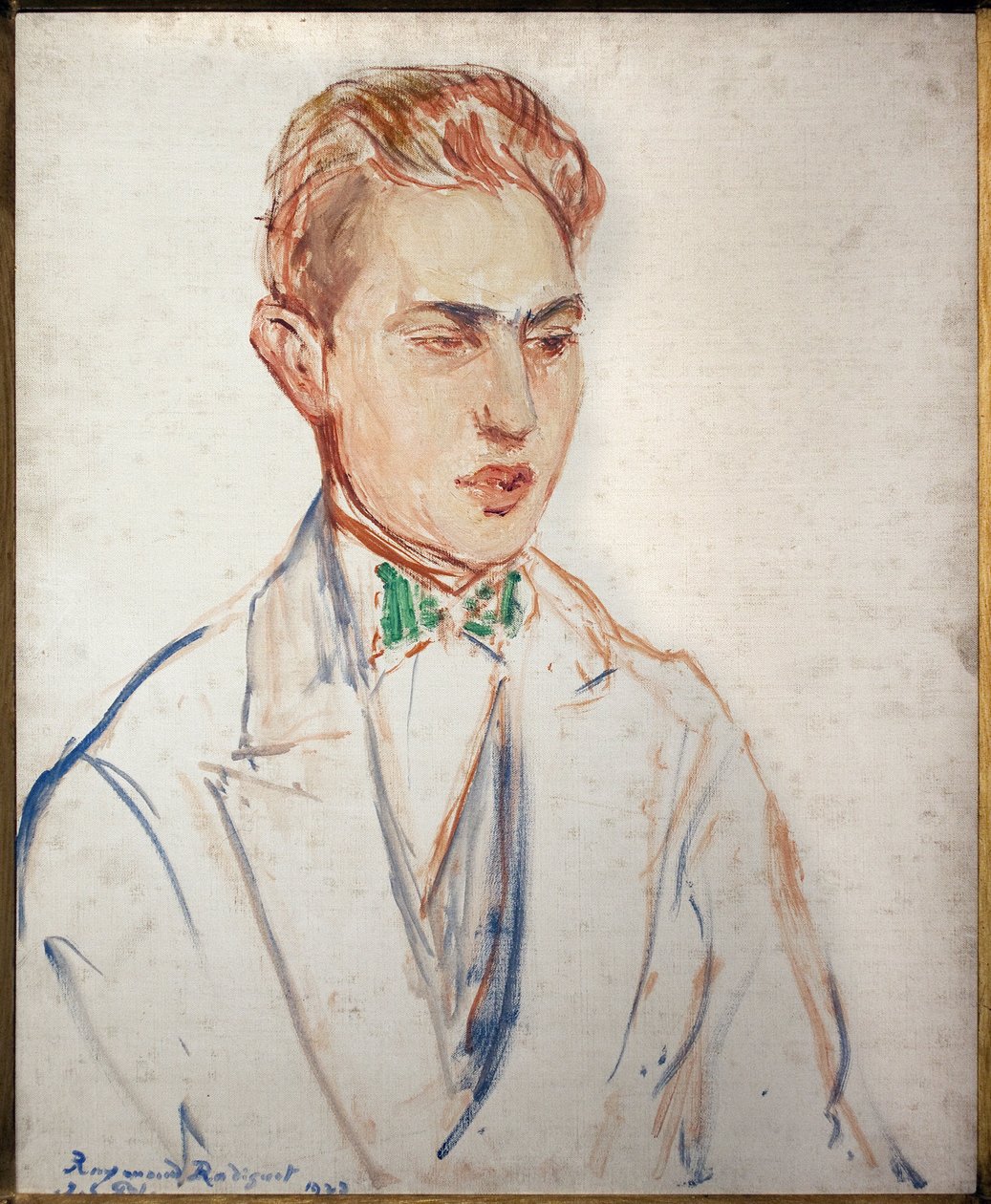 Studie til portrættet af Raymond Radiguet (1903-1923). Kunstværk af Jacques Emile (Jacques-Emile) Blanche (1861-1942), olie på pap, før 1923. Fransk kunst, Musee des Beaux Arts de Rouen. af Jacques Emile Blanche