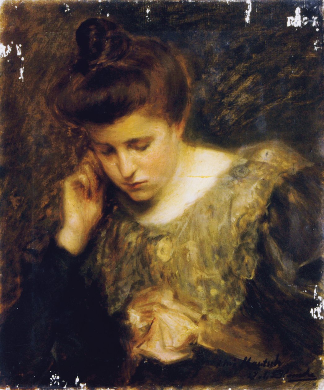 Studie af en kvinde, der læser af Jacques Emile Blanche