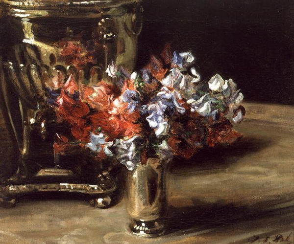 Søde ærter (olie på lærred) af Jacques Emile Blanche