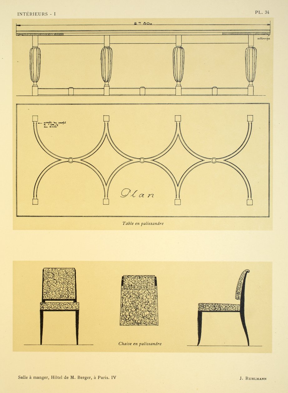 Spisestue IV, Hotel de M. Berger, i Paris, illustration fra 