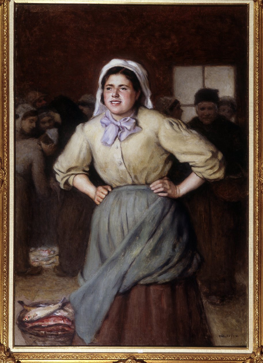 La cancalaise - Maleri af Jacques Eugene Feyen (1815-1908)., n.d. af Jacques Eugene Feyen