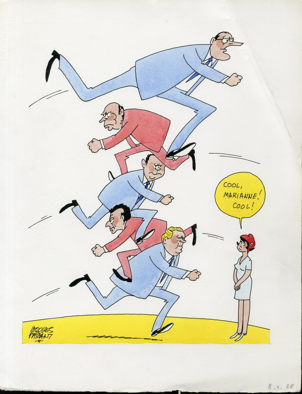 Dage i Frankrig, farverig satire af Jacques Faizant