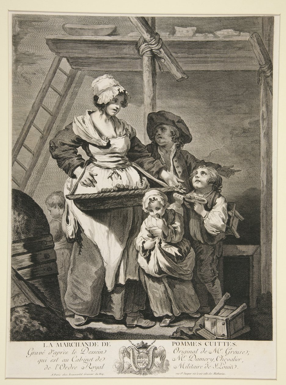 Sælgeren af ​​bagt æble af Jacques Firmin Beauvarlet