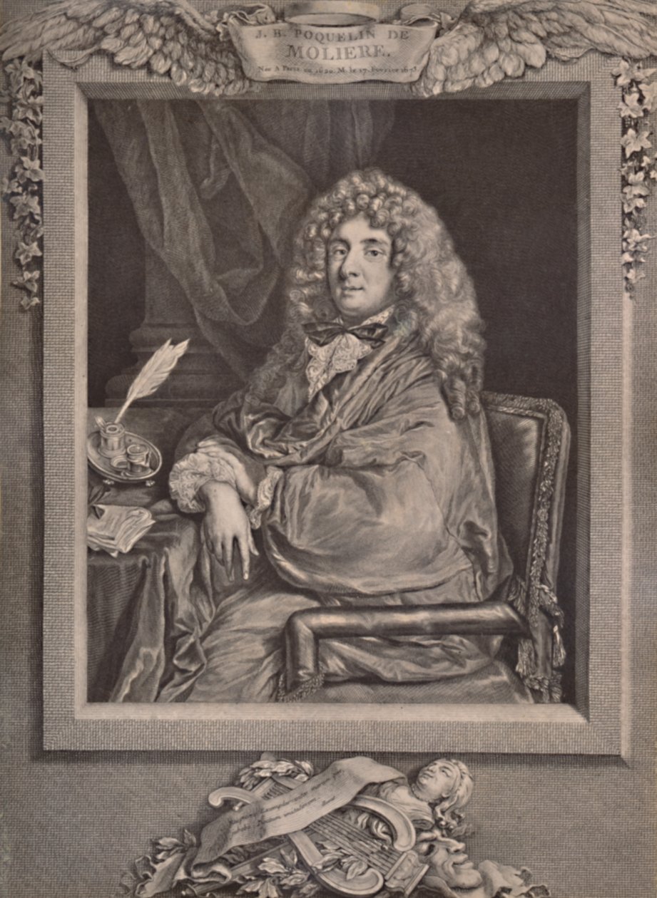 Moliere, fransk dramatiker og skuespiller, 1700-tallet 1894 af Jacques Firmin Beauvarlet