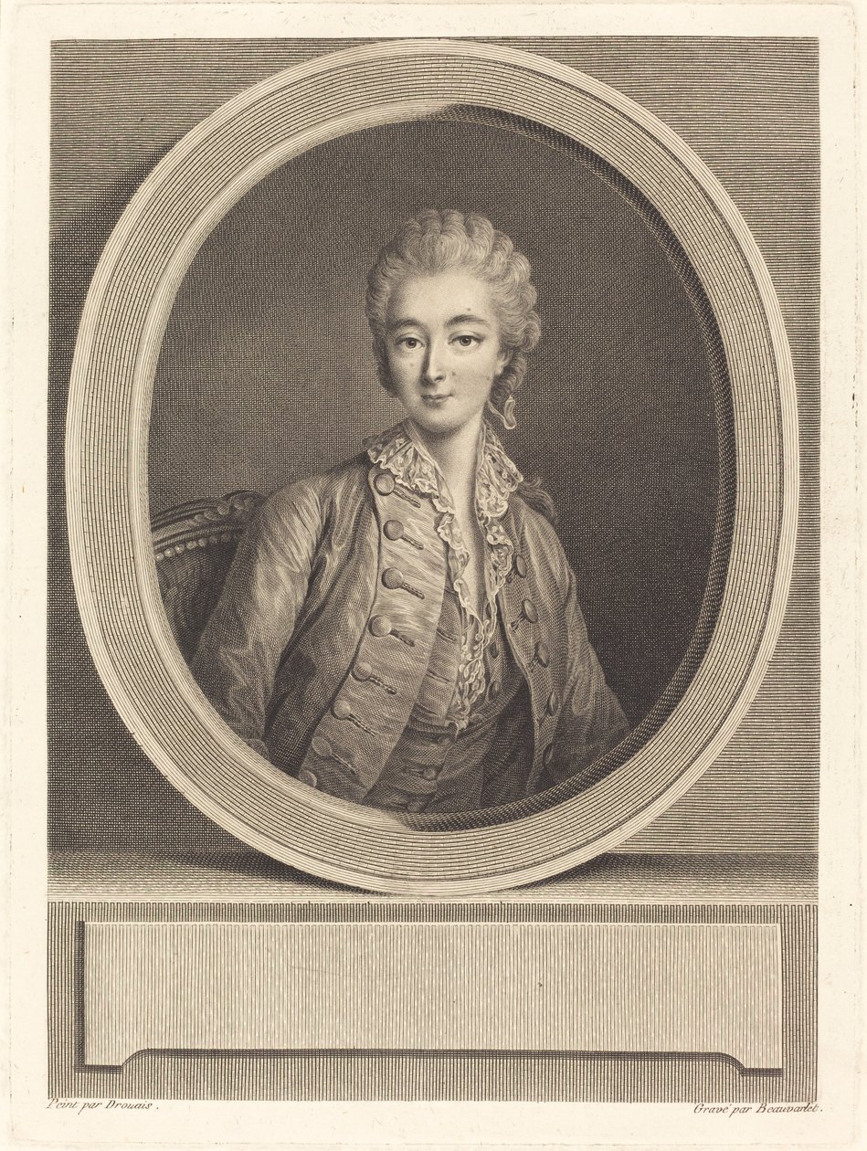 Madame du Barry af Jacques Firmin Beauvarlet after François Hubert Drouais