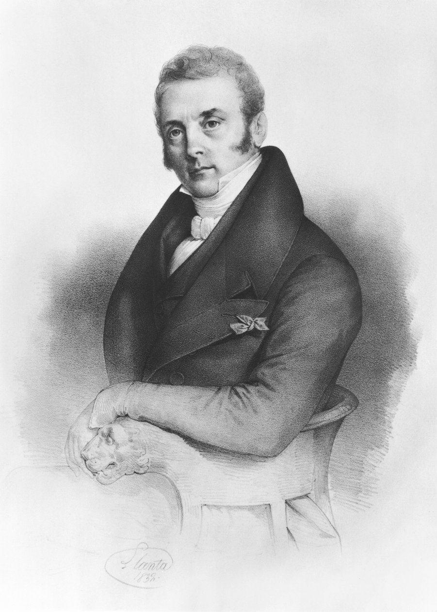 Spirit Auber (1782-1871) 1832 af Jacques Francois Gauderique Llanta