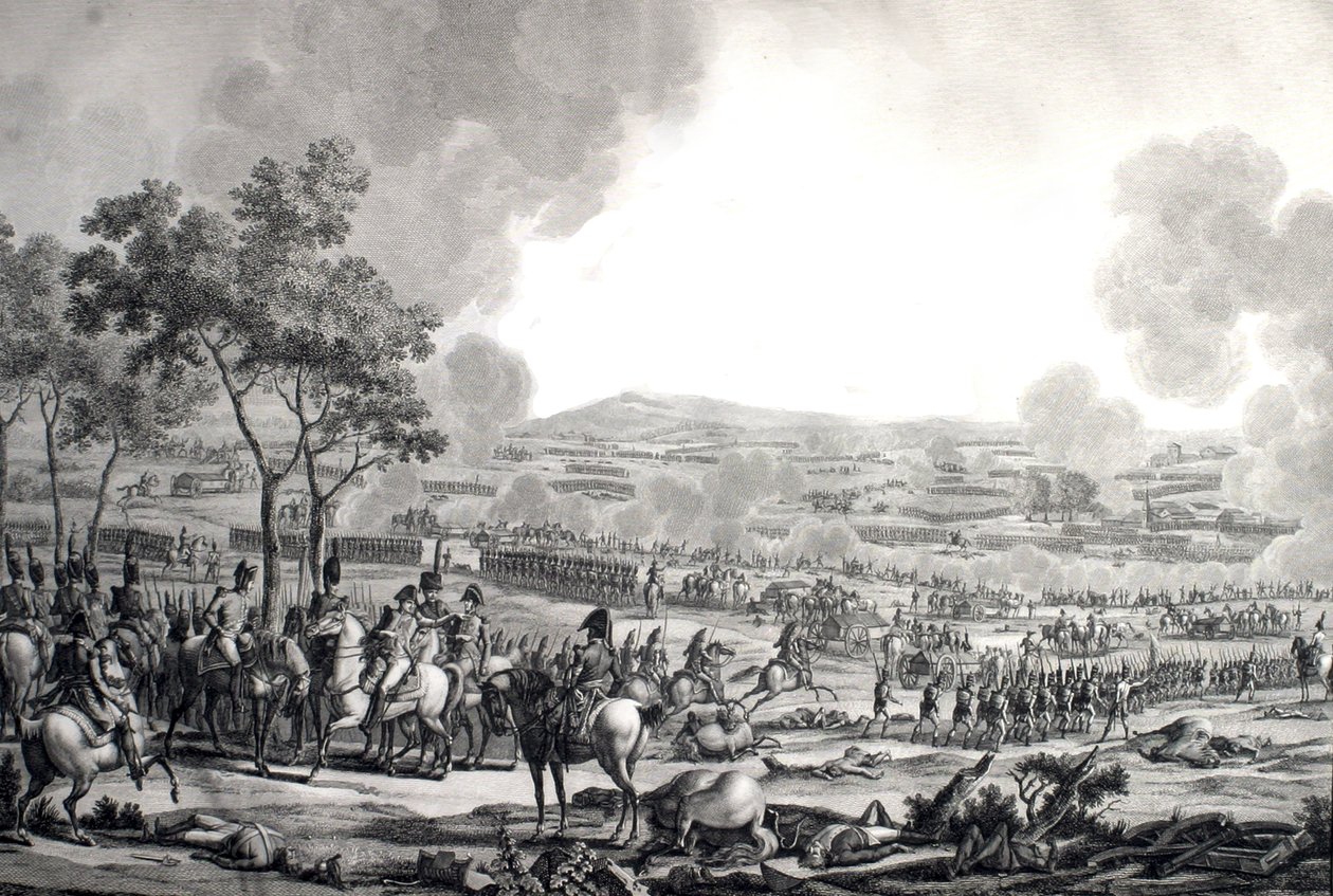 Slaget ved Wagram, 17. juli af Jacques Francois Joseph (after) Swebach