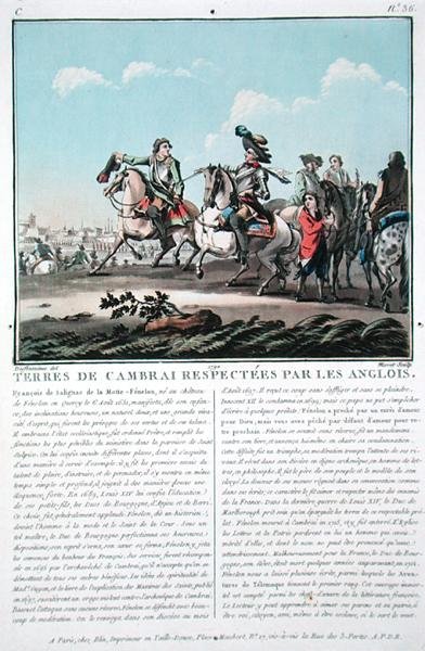 Territorierne i Cambrai respekteres af englænderne, indgraveret af Jean Baptiste Morret (fl.1790-1820) af Jacques Francois Joseph (after) Swebach