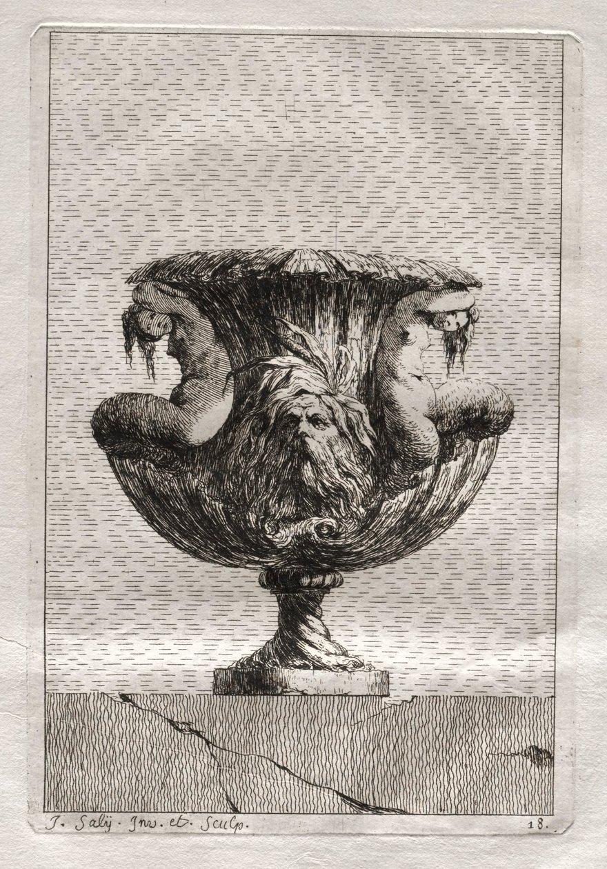 Suite af vaser: Tavle 18, 1746. af Jacques Francois Joseph Saly