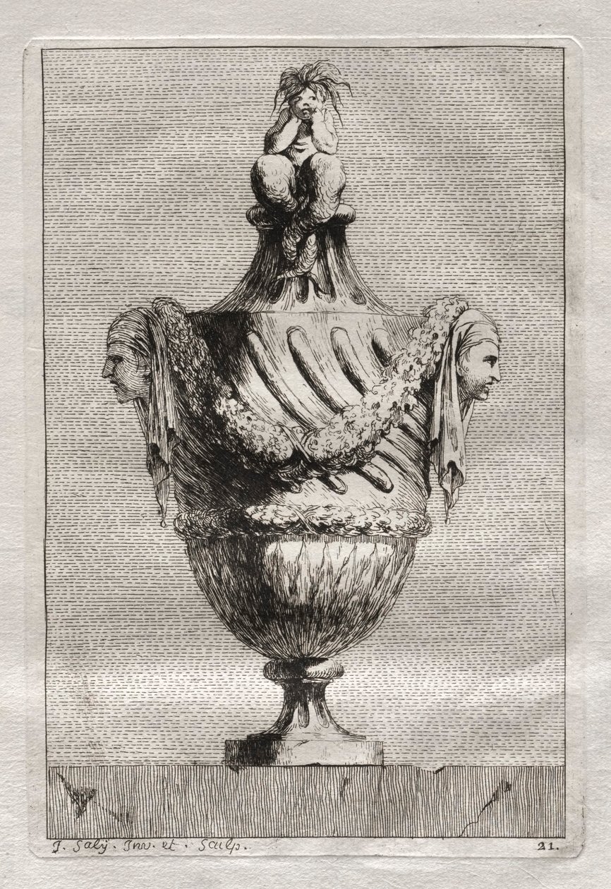 Suite af vaser: Tavle 21, 1746. af Jacques Francois Joseph Saly