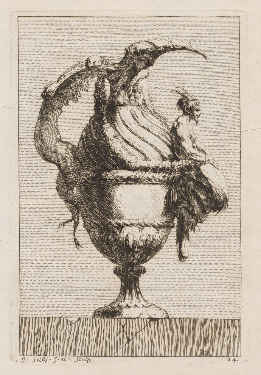 Suite af vaser: Tavle 24, 1746. af Jacques Francois Joseph Saly