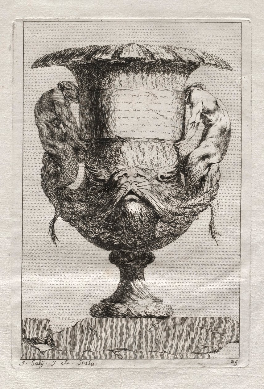 Suite af vaser: Tavle 29, 1746. af Jacques Francois Joseph Saly