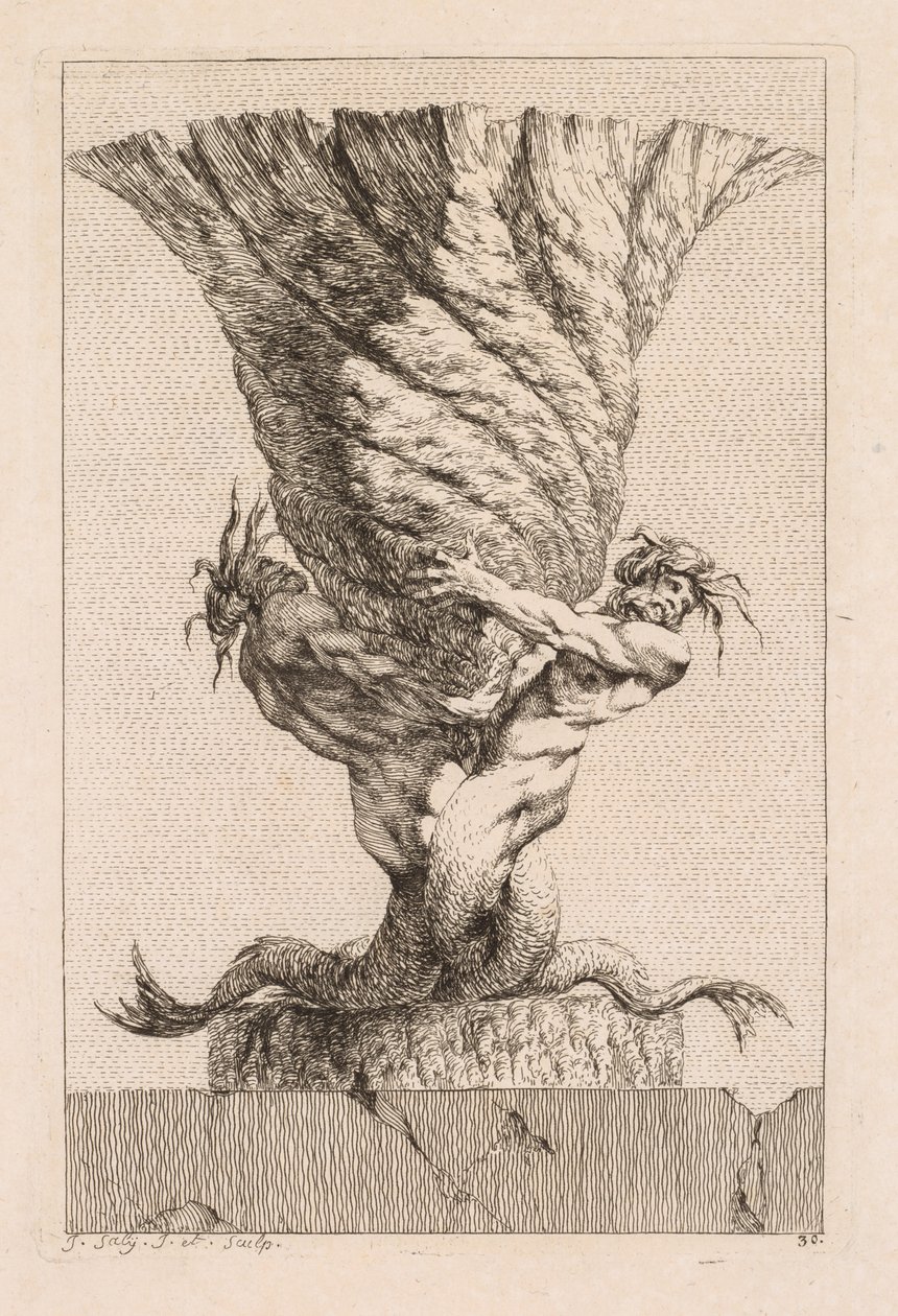 Suite af vaser: Tavle 30, 1746. af Jacques Francois Joseph Saly