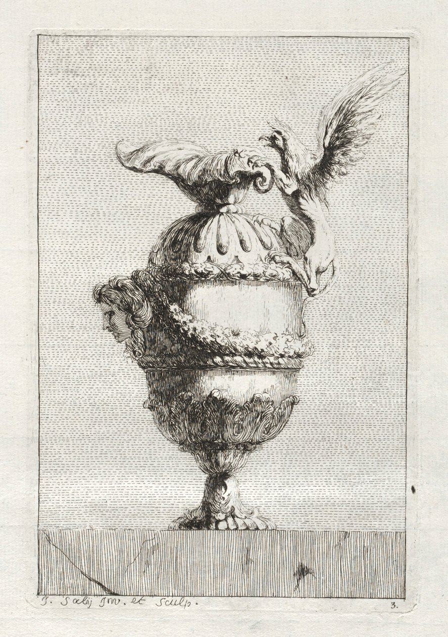 Suite af vaser: Tavle 3, 1746. af Jacques Francois Joseph Saly