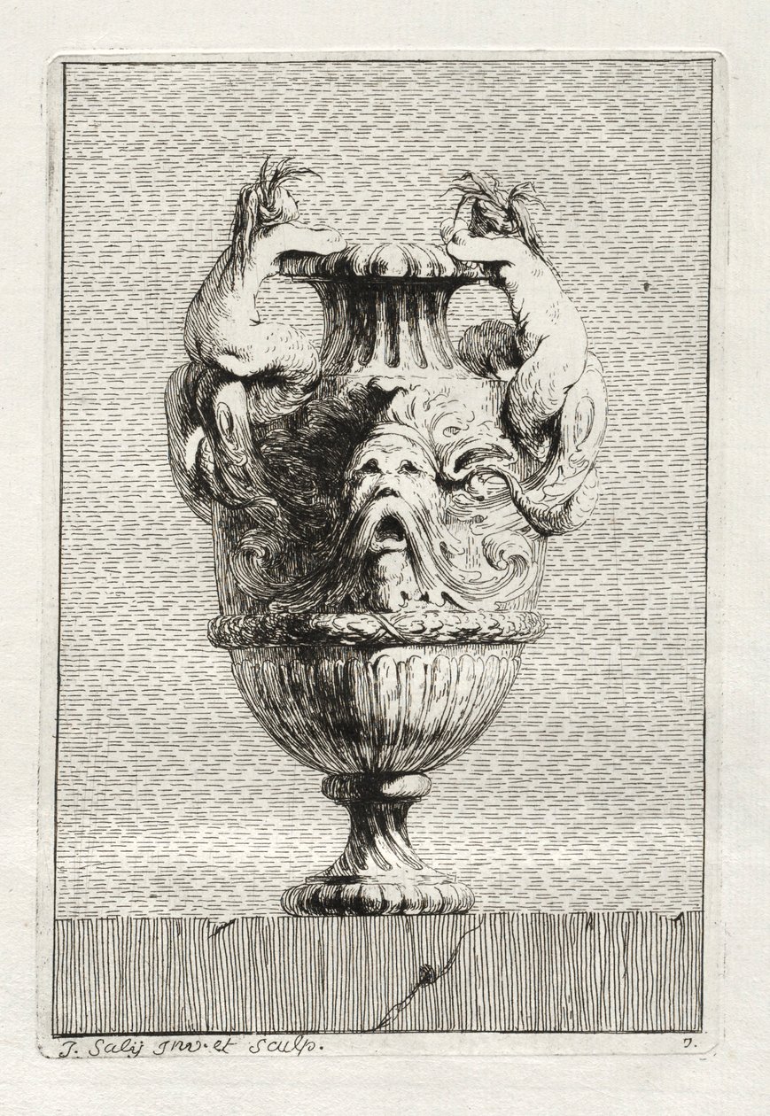 Suite af vaser: Tavle 7, 1746. af Jacques Francois Joseph Saly