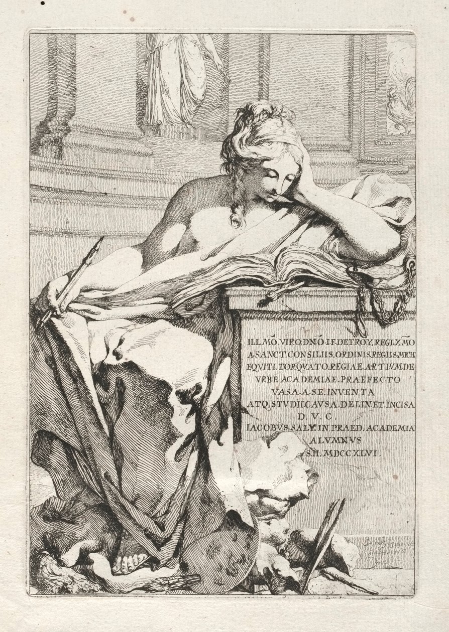 Suite af vaser: Titelblad, 1746. af Jacques Francois Joseph Saly
