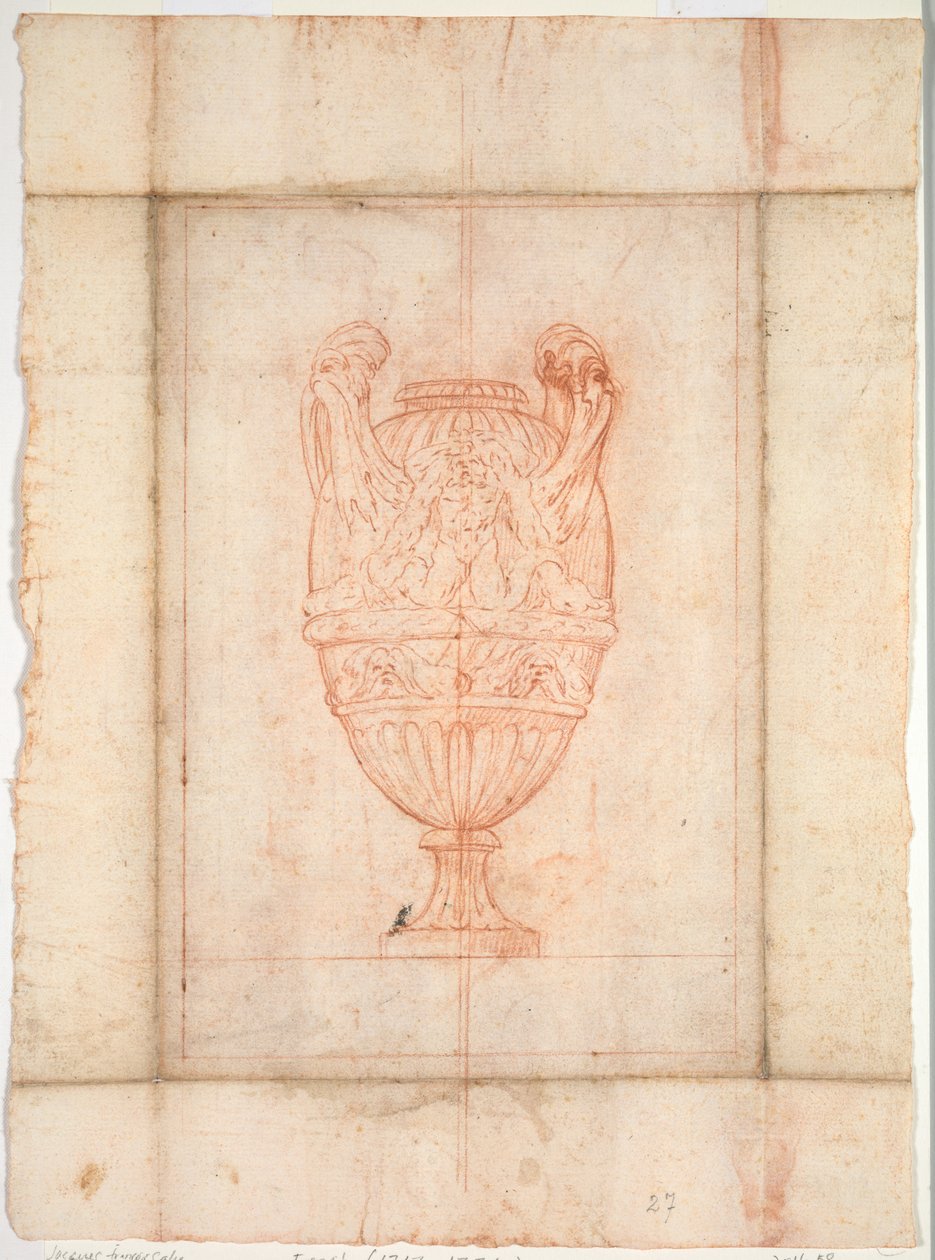 Vasedesign til Suite of Vases: Plade 27, 1746. af Jacques Francois Joseph Saly