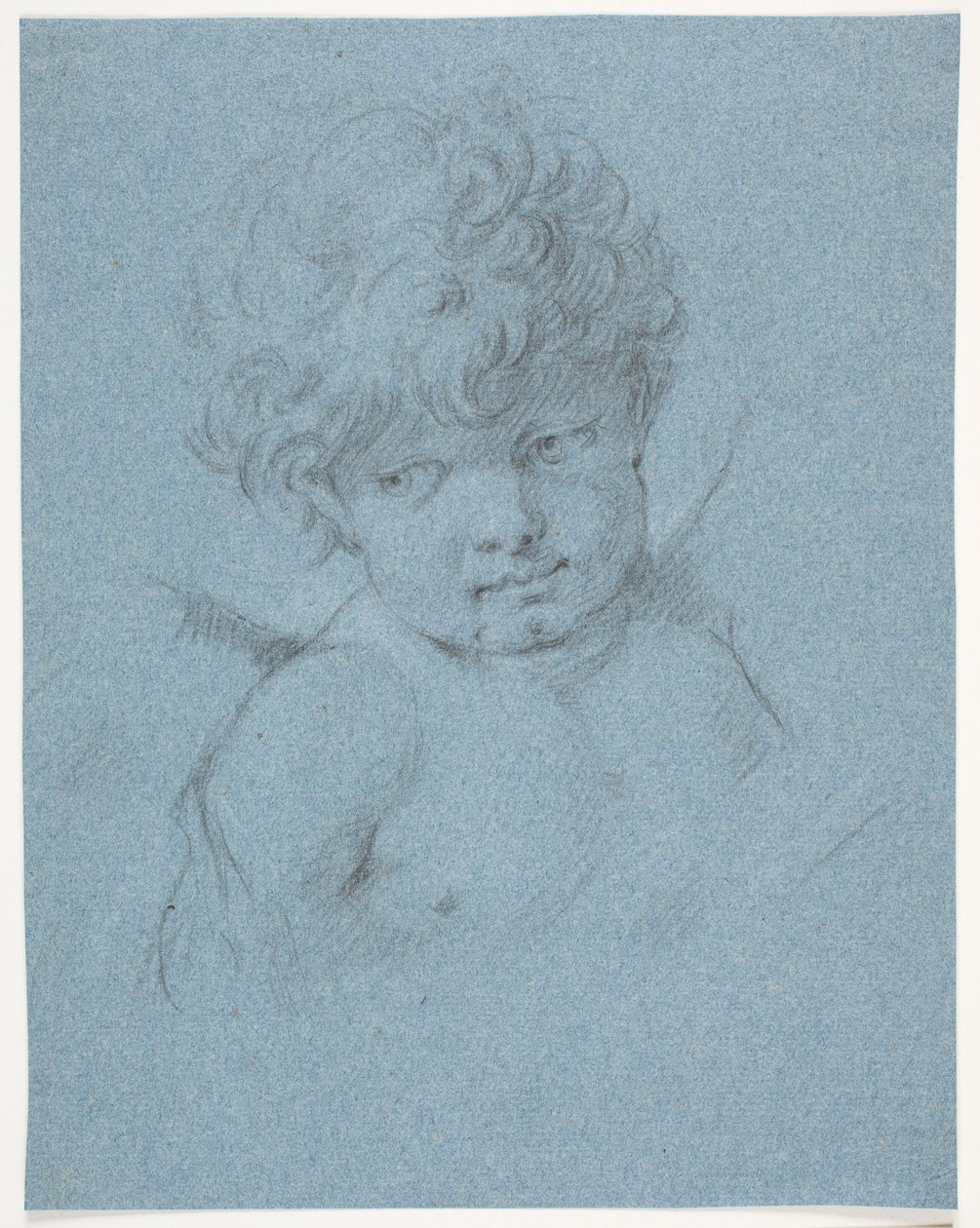 Vinget engel? Amor? Brystbillede af Jacques Francois Joseph Saly