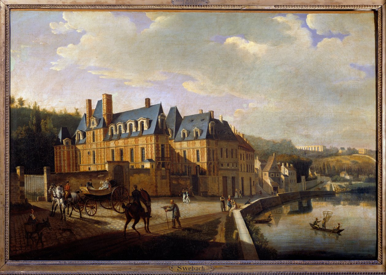 Chateau de la Chaussee nær Bougival af Jacques Francois Joseph Swebach