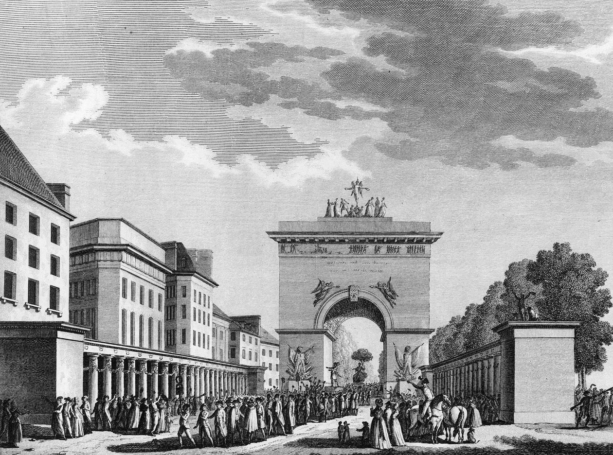 Fransk Revolution: Godkendelse af forfatningen af 3. september 1791. Stik af Berthaut efter Swebach. Paris, bibliotek for Institut for Revolutionshistorie af Jacques Francois Joseph Swebach