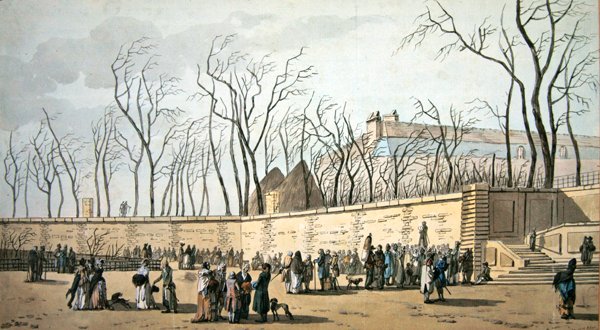 The Petite Provence ved Tuileries Gardens (wc på papir) af Jacques Francois Joseph Swebach
