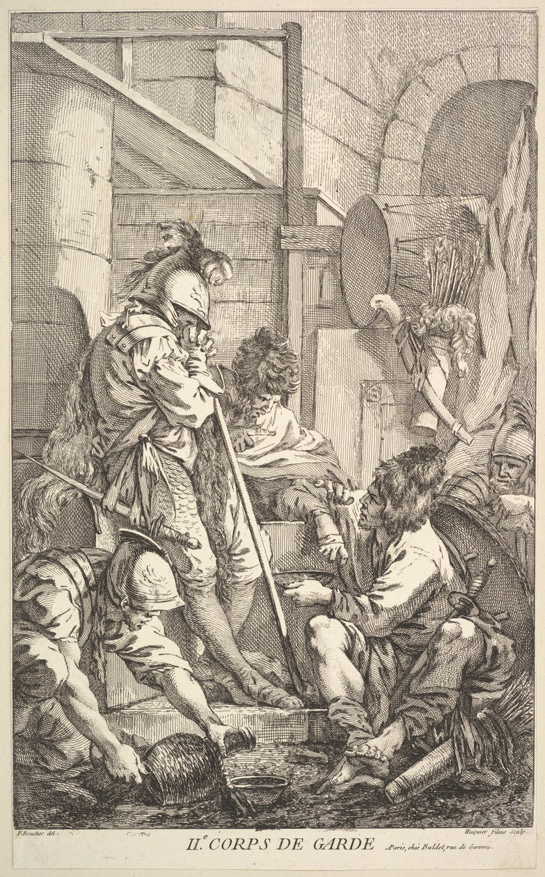 Andet vagtværelse, midten til slutningen af det 18. århundrede. af Jacques Gabriel Huquier