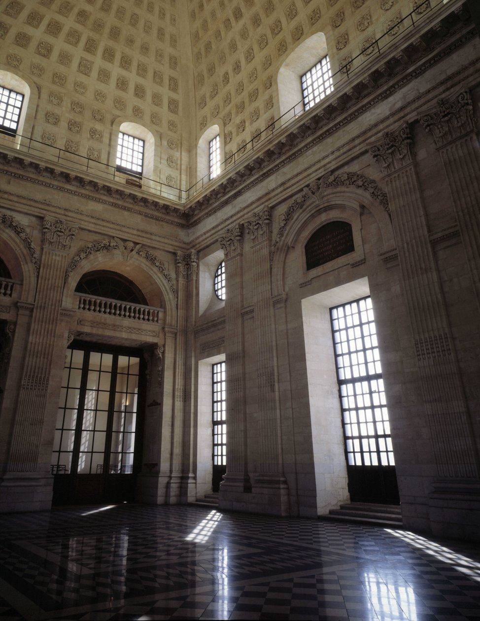 Barokarkitektur: Hotel Dieu (1741-1748) af arkitekt Jacques Germain (Jacques-Germain) Soufflot (1713-1780). Indvendig udsigt. Lyons, Rhone (69). af Jacques Germain Soufflot