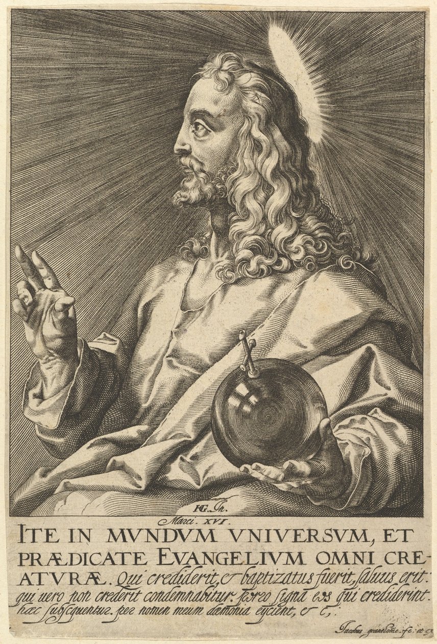 Kristus, fra Kristus og de tolv apostle, før 1609. af Jacques Granthomme