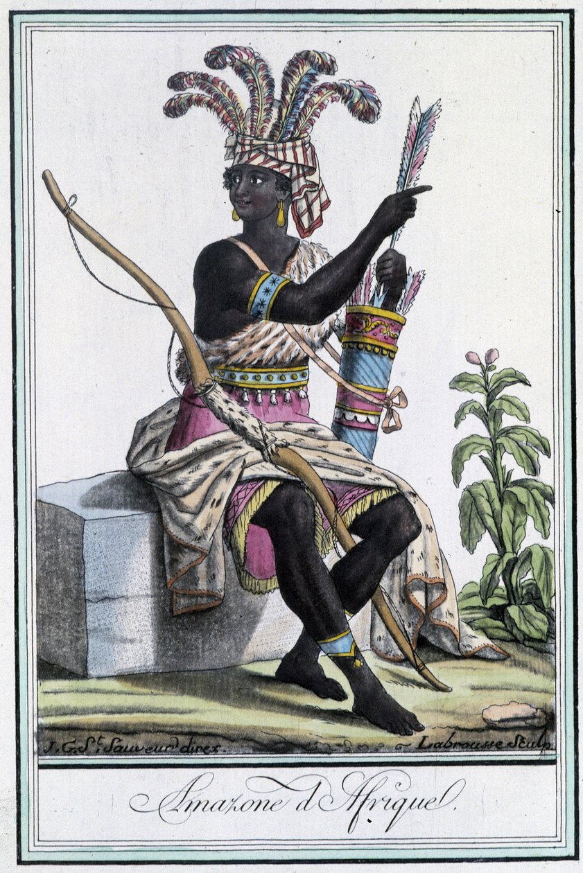 African Amazon - i "" Encyclopedia of Travels"" af Grasset St Sauveur, red. 1796 af Jacques Grasset de Saint Sauveur