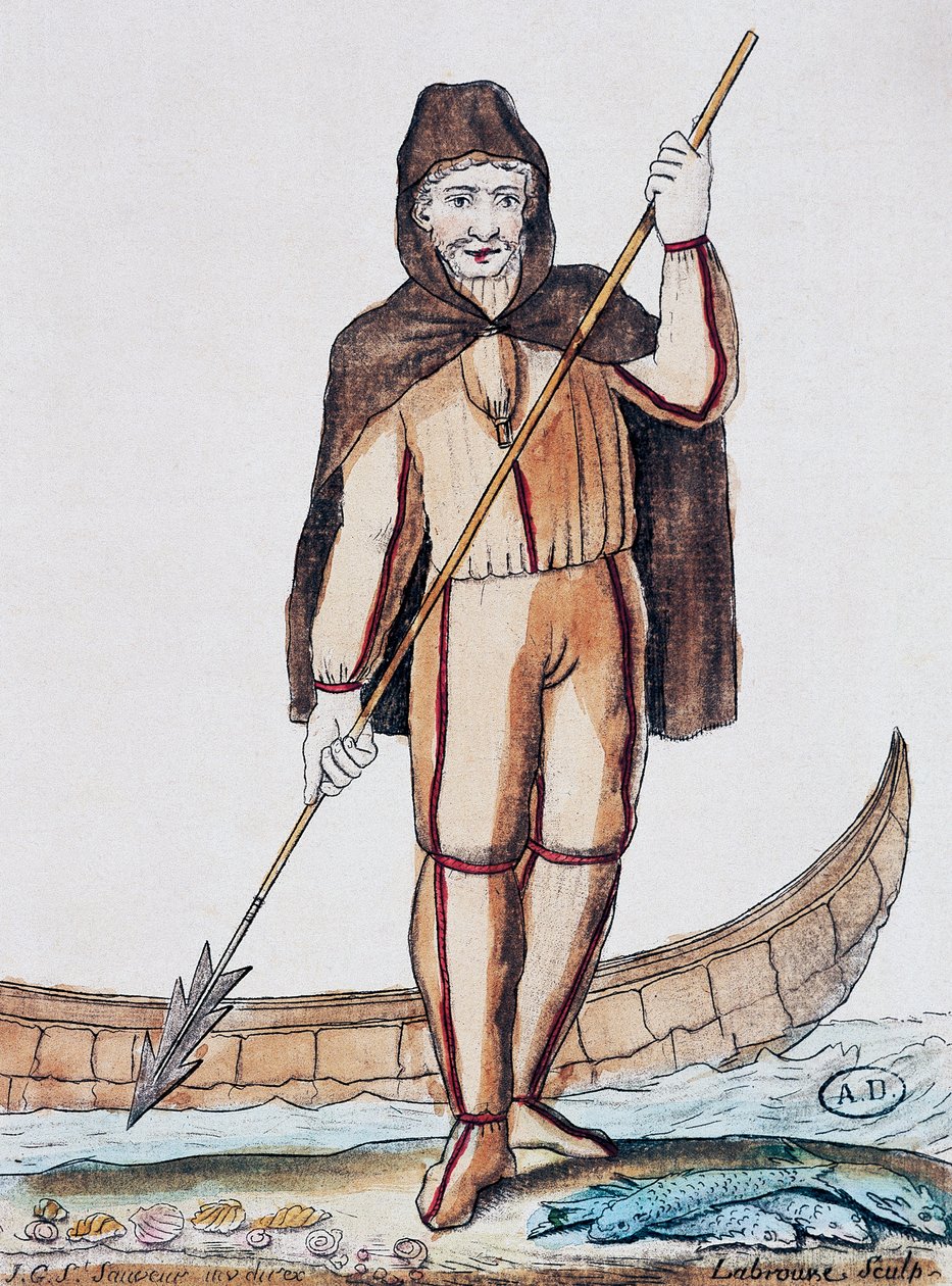 Fiskedragt, farvegravering fra tegning af Labrousse (aktiv 1796), fra Encyclopedie des Voyages, af Jacques Grasset de Saint-Sauveur (1757-1810) af Jacques Grasset de Saint Sauveur