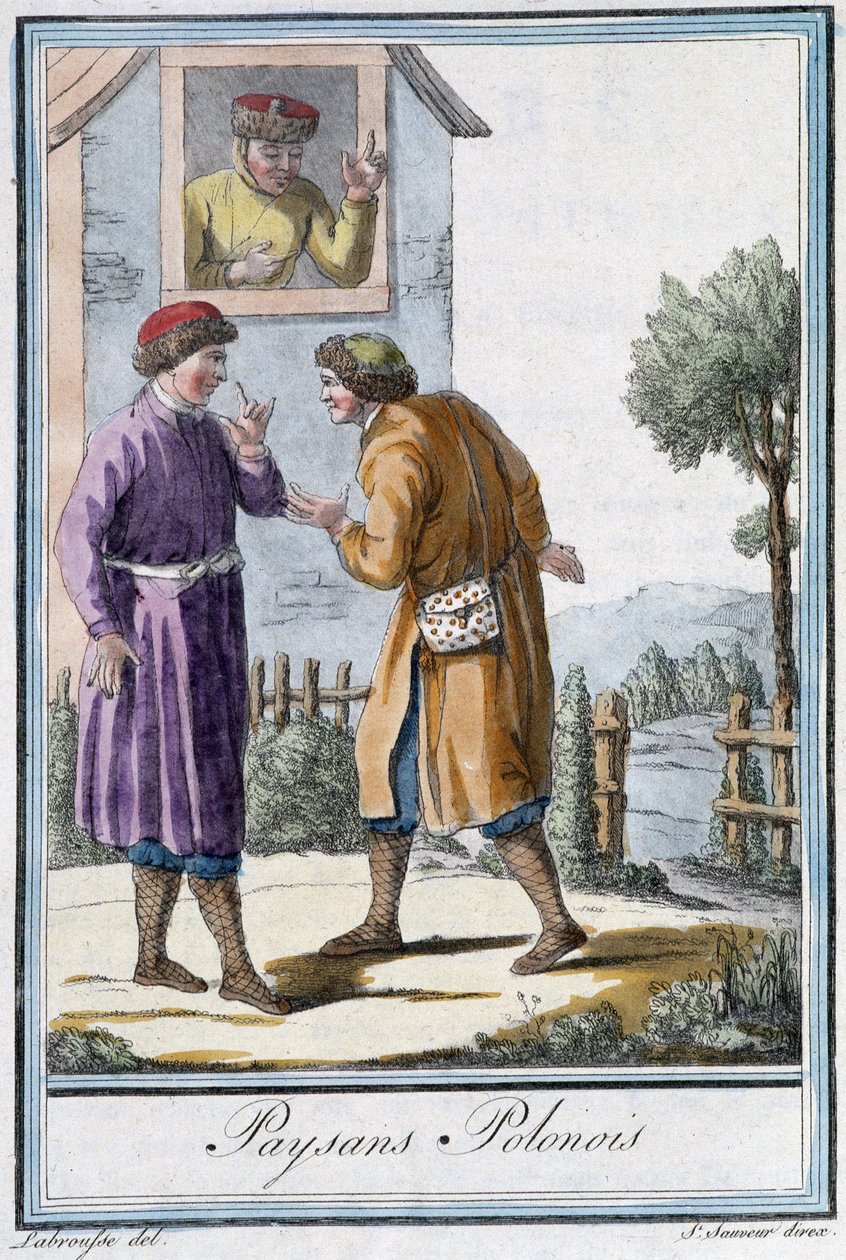 Polske bønder - i "" Encyclopedia of Travels"" af Grasset St. Sauveur, red. 1796 af Jacques Grasset de Saint Sauveur