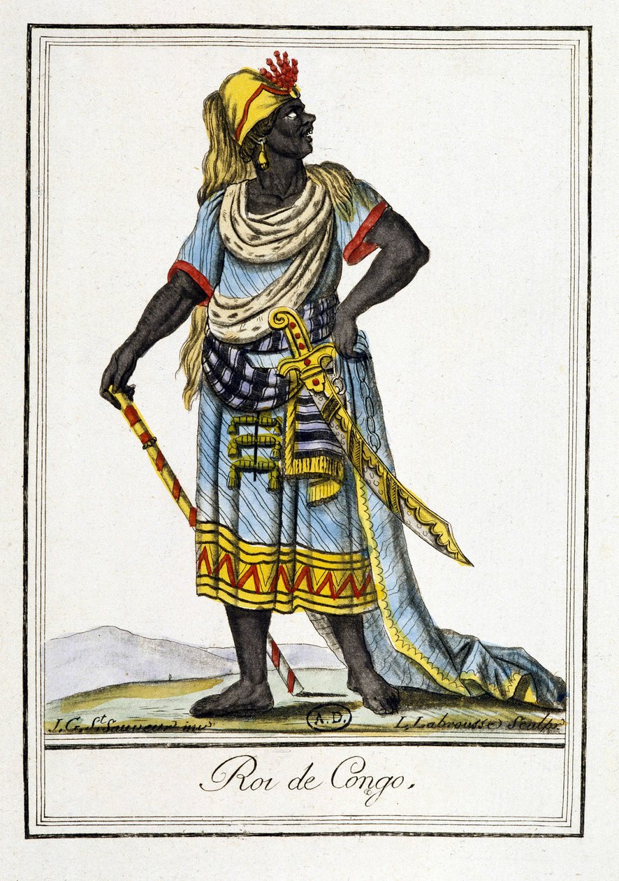 Konge i Congo - i "" Encyclopedia of Travels"" af J. Grasset Saint-Sauveur af Jacques Grasset de Saint Sauveur