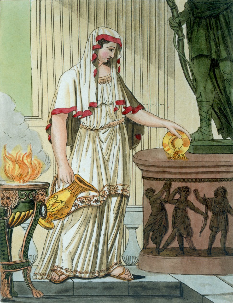 Vestal jomfru, illustration fra 