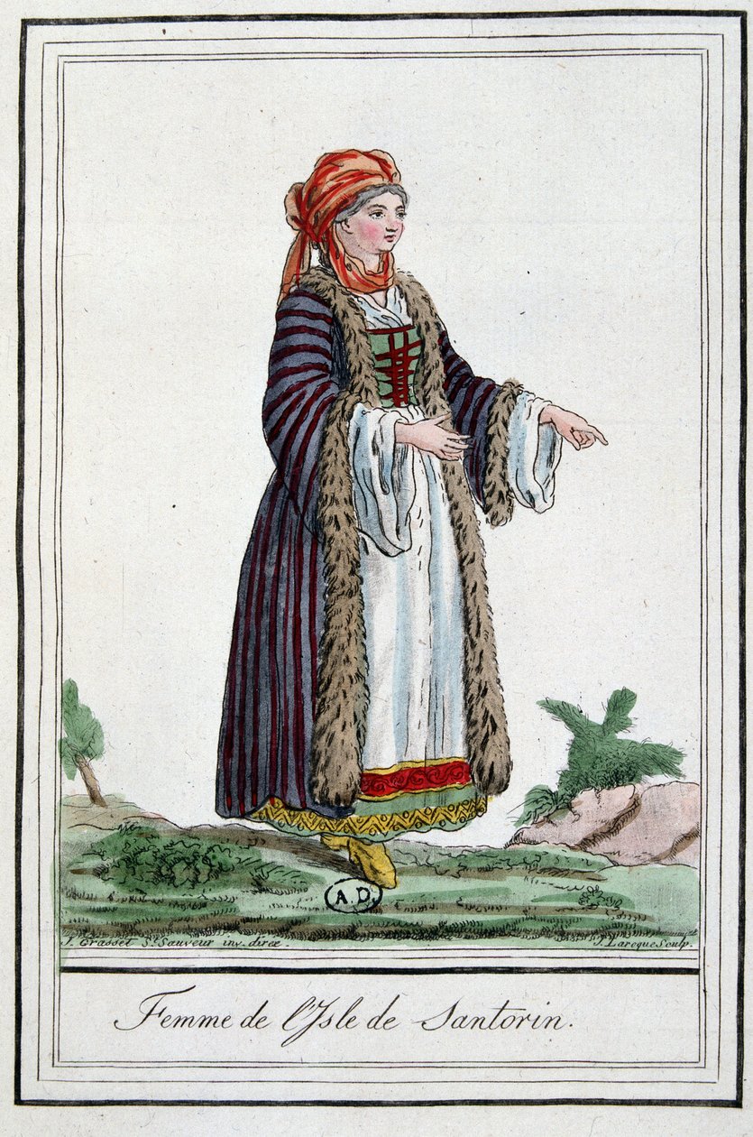 Kvinde på øen Santorini af Jacques Grasset de Saint Sauveur