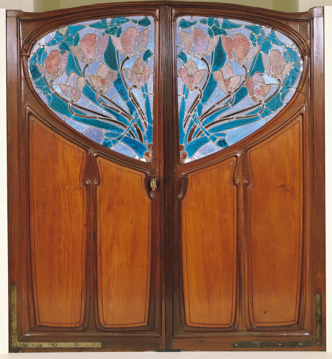 Dobbeltdør, designet af Jacques Gruber (1870-1936), Emile Andre (1880-1941) og Eugene Vallin (1856-1922) for Vaxelaire et Cie. af Jacques Gruber