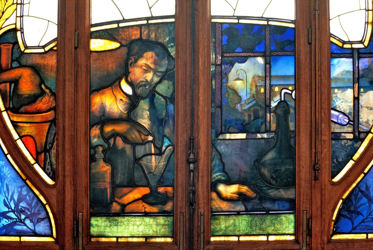 Nancy (afdeling 54), Art Nouveau, Handels- og Industrikammer, Glasmosaik af Jacques Gruber (1870-1936) af Jacques Gruber