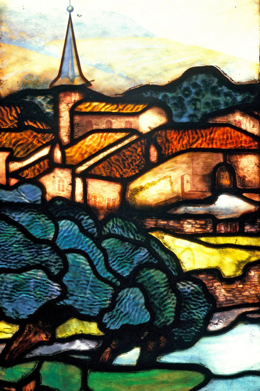 Nancy (afdeling 54), Art Nouveau, Handels- og Industrikammer, Glasmosaik af Jacques Gruber (1870-1936) af Jacques Gruber