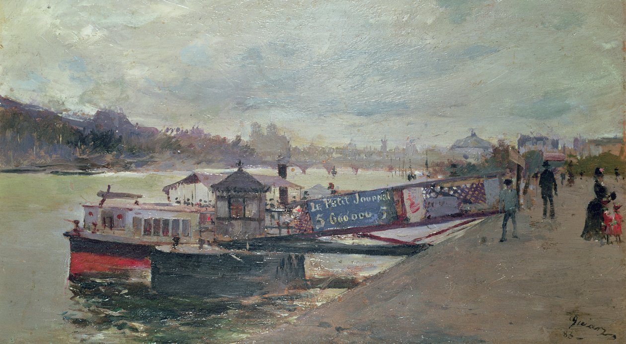 Havnescene, 19. århundrede af Jacques Guiaud
