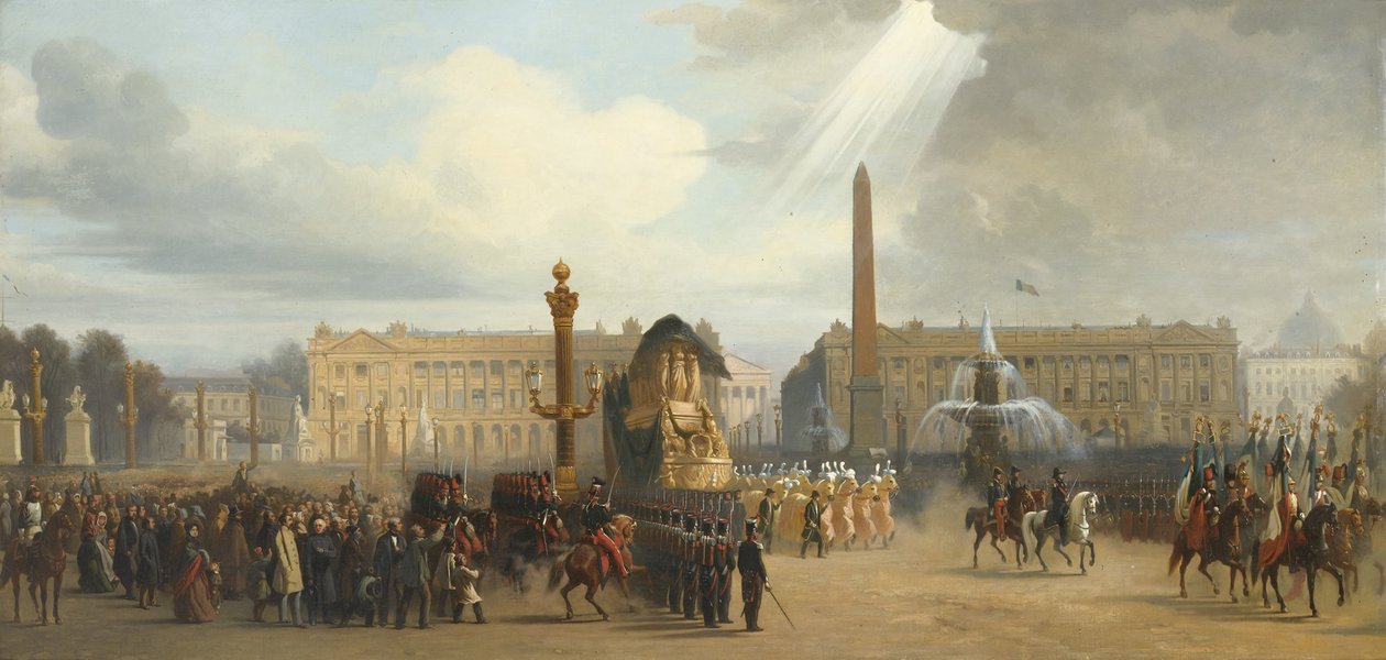 Napoleons begravelsesvogn krydser Place de la Concorde, 15. december 1840, 1844 af Jacques Guiaud