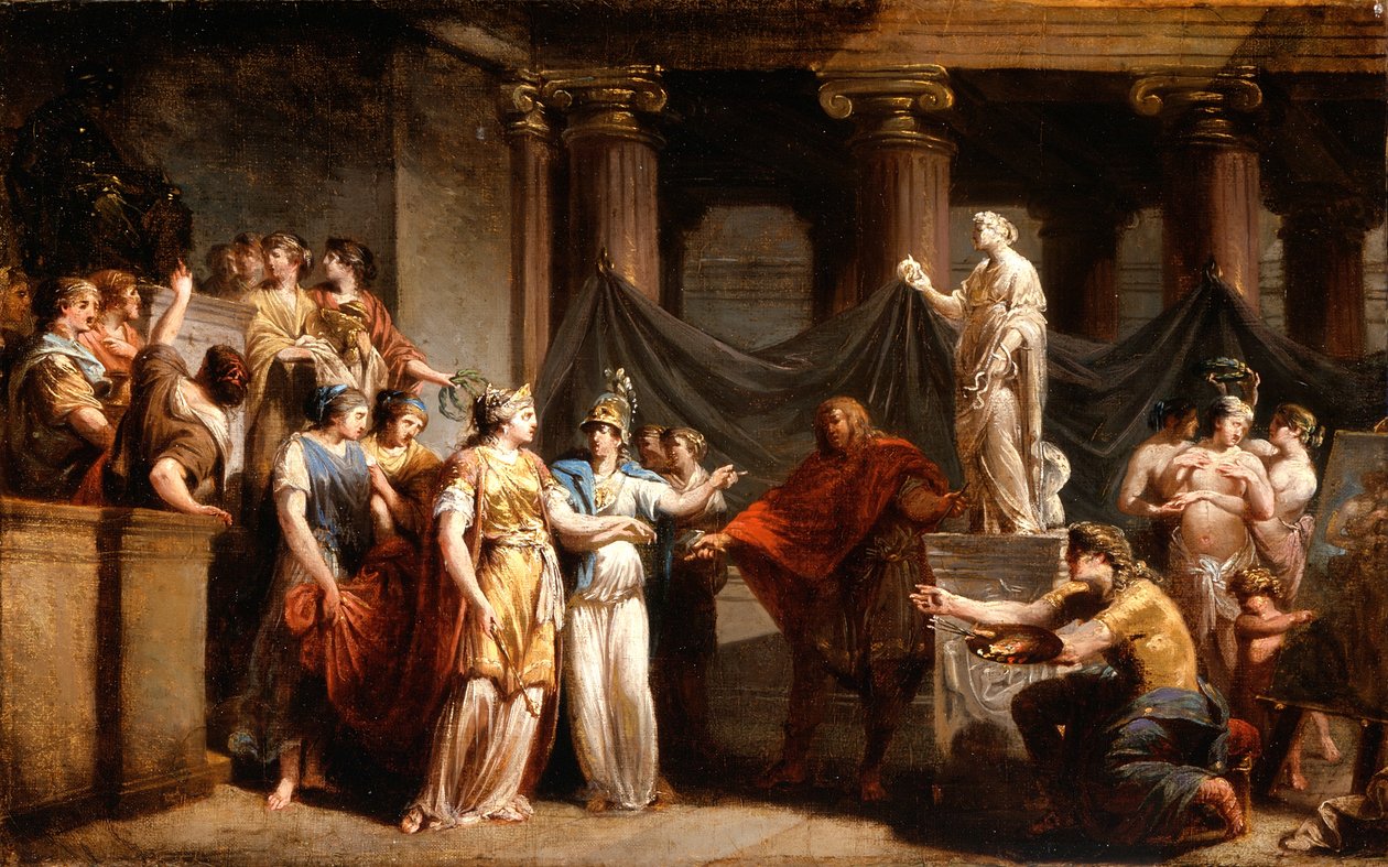 Templet for den liberale kunst, med byen Bern og Minerva, 1779 af Jacques Henri Sablet