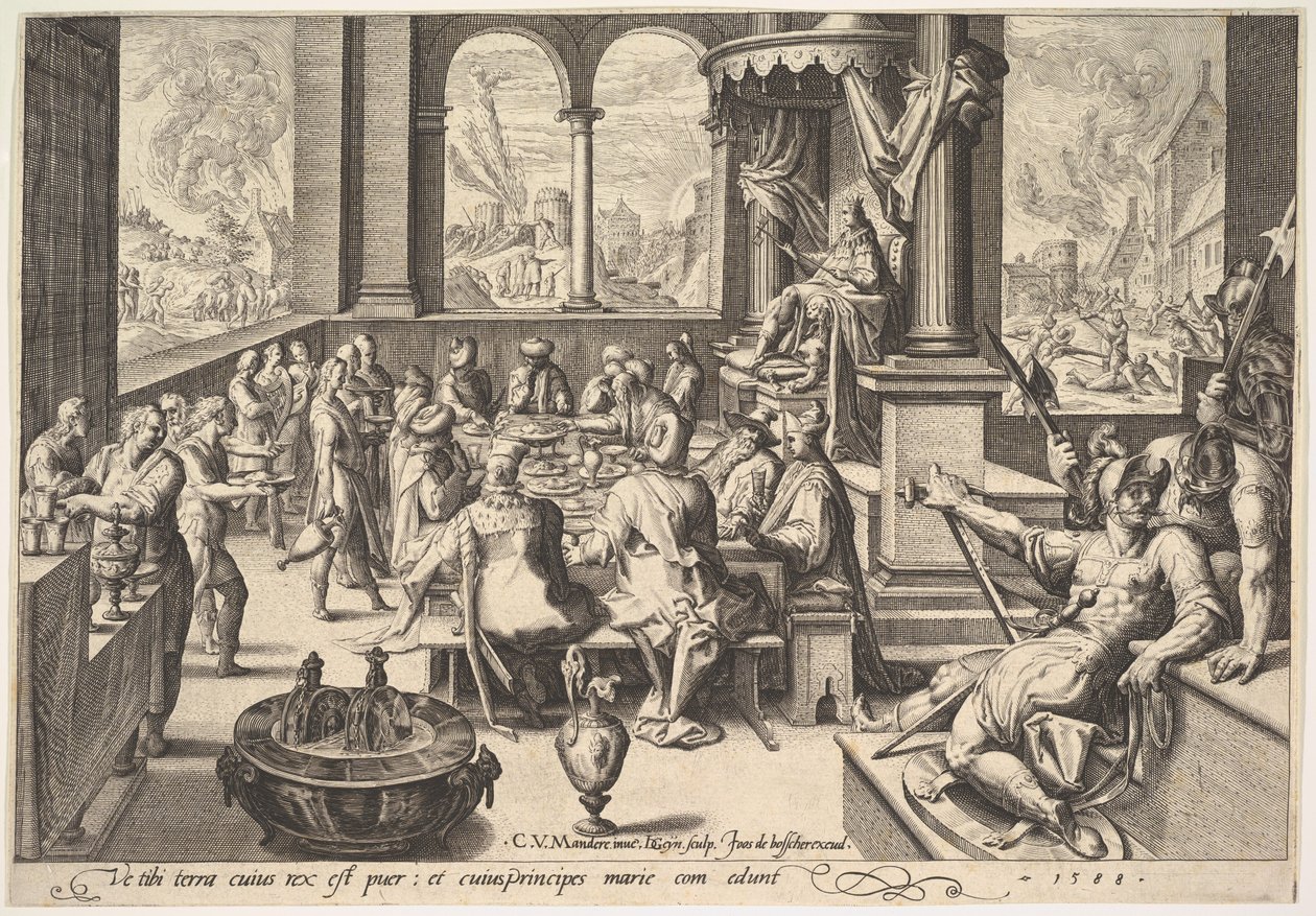 Allegori om en barnlig konges regering, 1588. af Jacques II de Gheyn