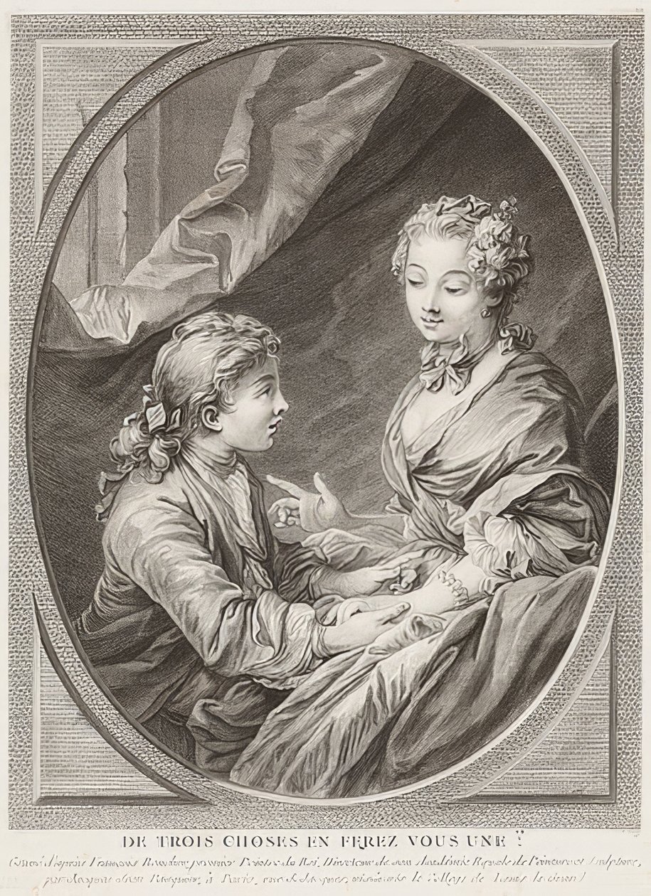 Af tre ting vil du gøre det til én?. 1768 af Jacques Jean Pasquier