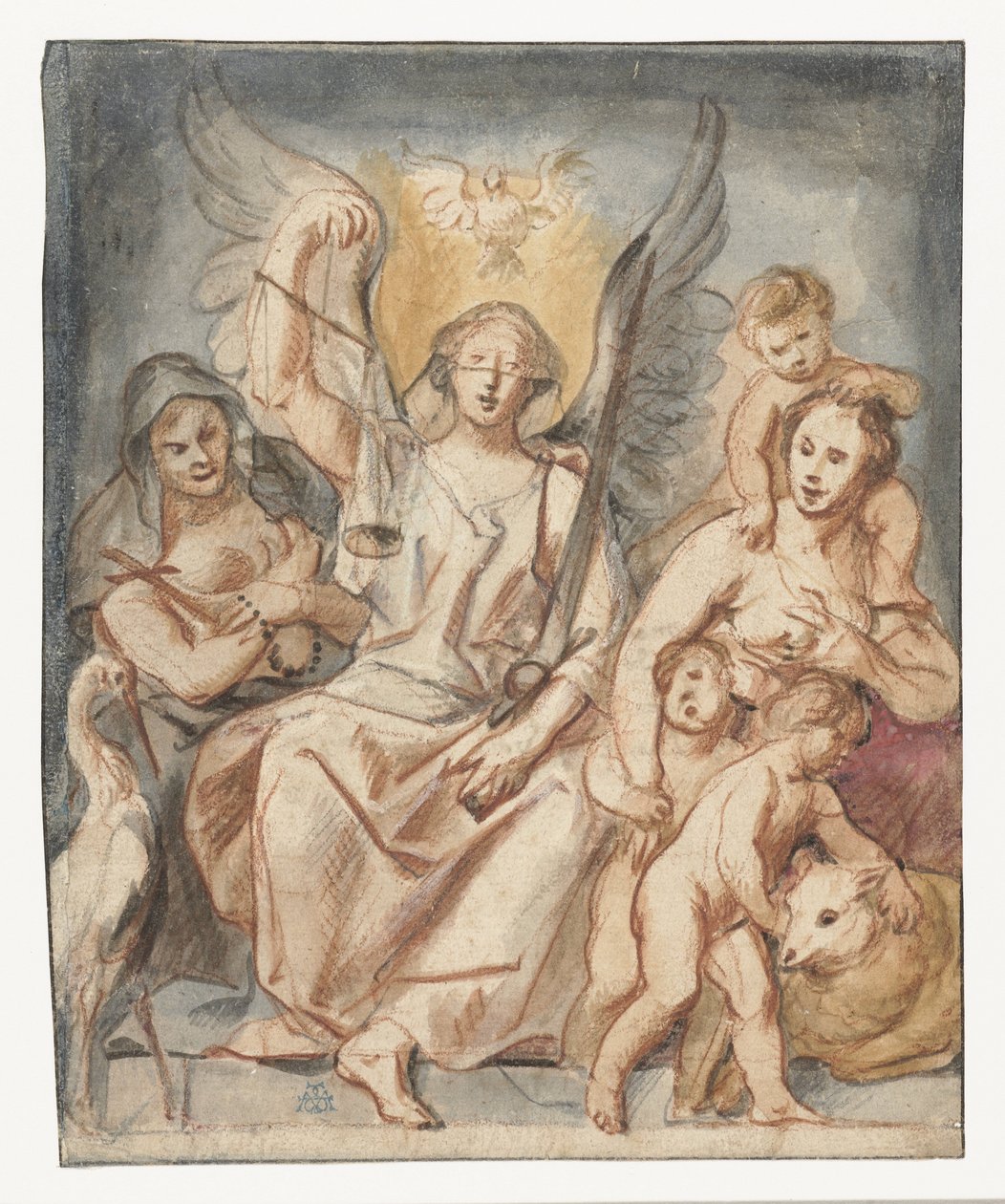 Retfærdighed, der sidder mellem tro og kærlighed af Jacques Jordaens