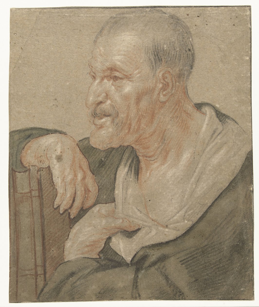 Skulderstykke af en evangelist, til venstre af Jacques Jordaens