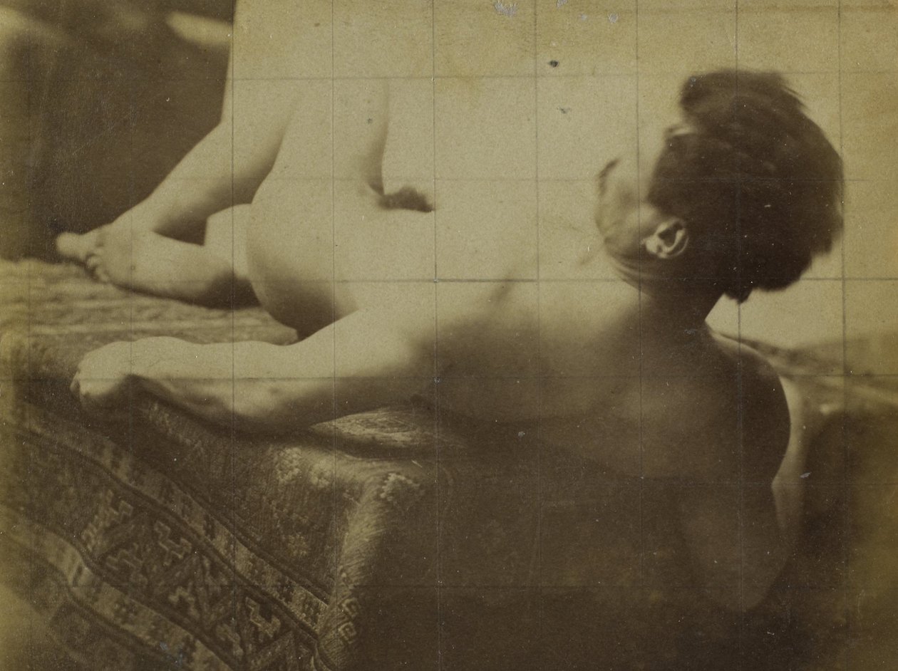 Studie af en mandlig nøgenmodel, liggende, i Jacques de Lalaings studie af Jacques Lalaing (attributed to)