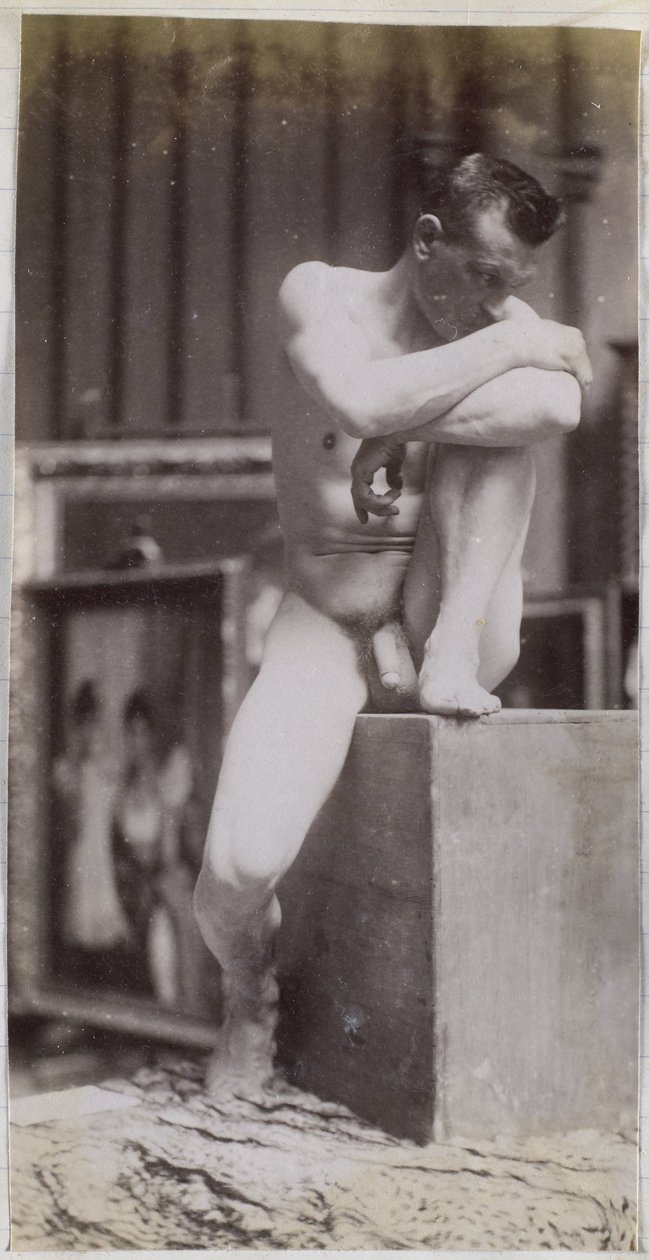 Studie af en siddende mandlig nøgenmodel i Jacques de Lalaings studie af Jacques Lalaing (attributed to)