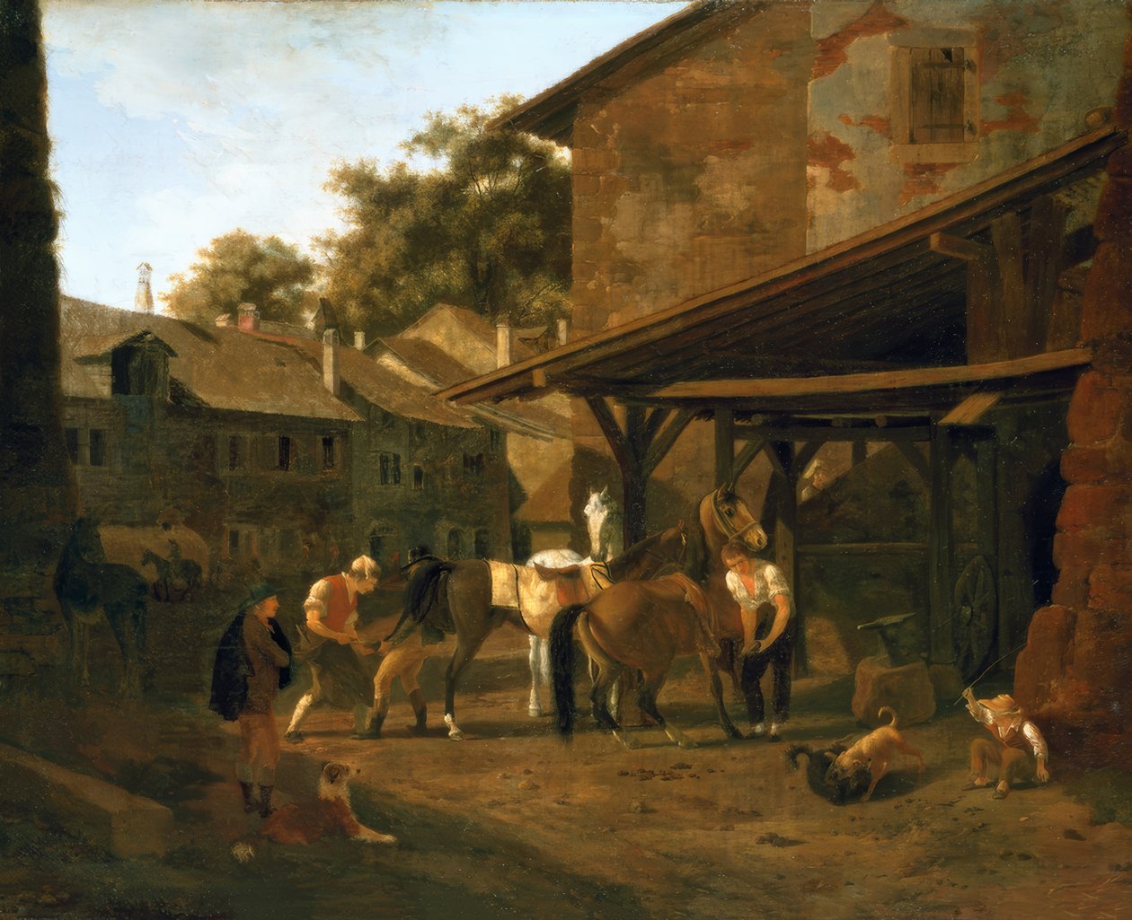 Smedjen i Lausanne af Jacques Laurent Agasse