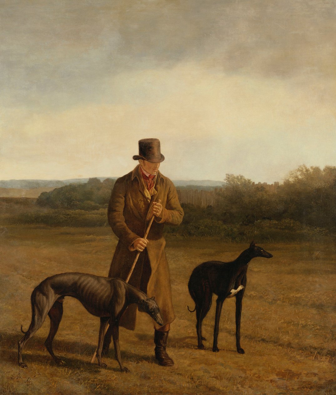 Portræt af Lord Rivers med to Greyhounds, c.1825 af Jacques Laurent Agasse