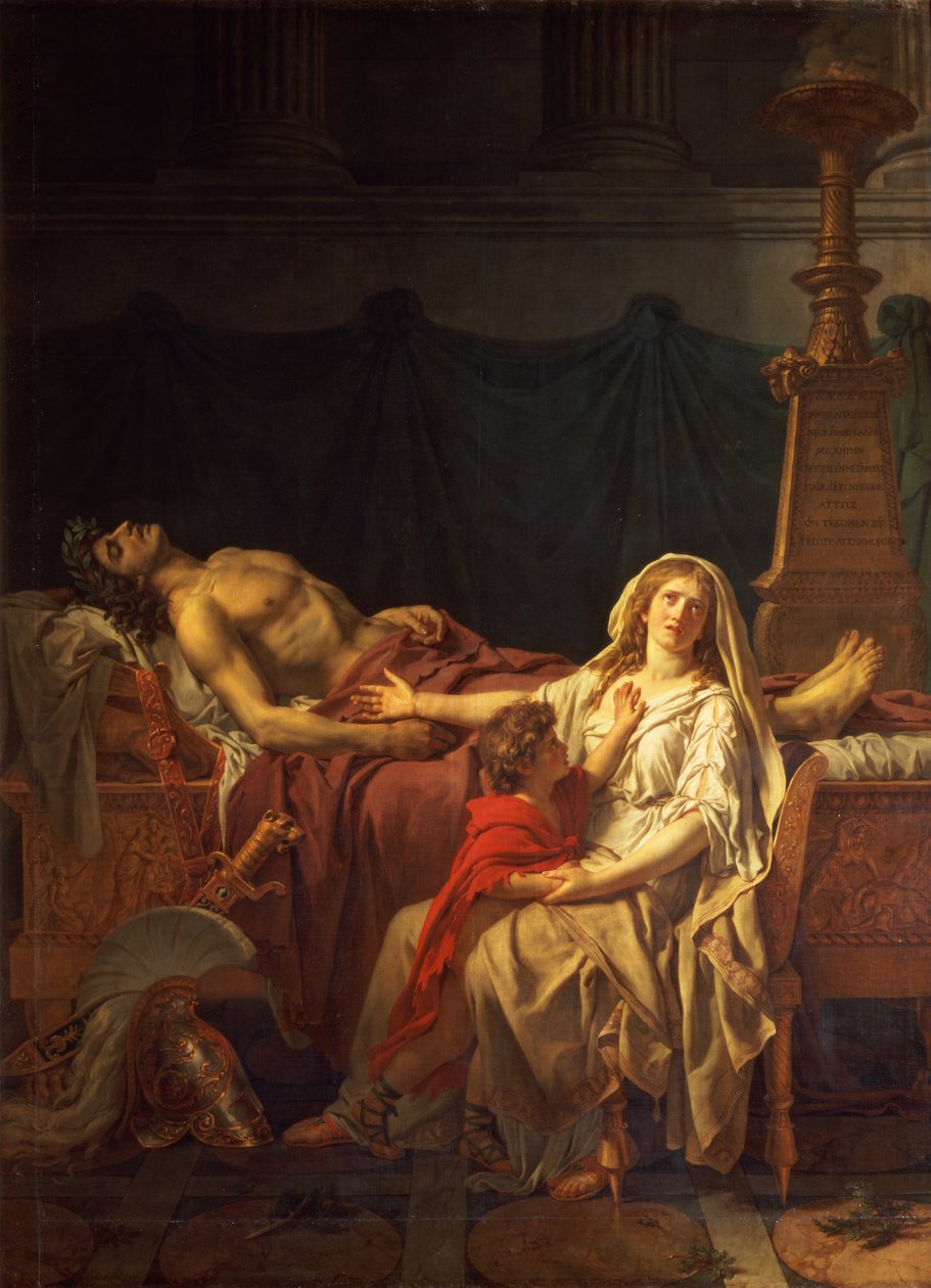 Andromache sørger over Hector af Jacques Louis David
